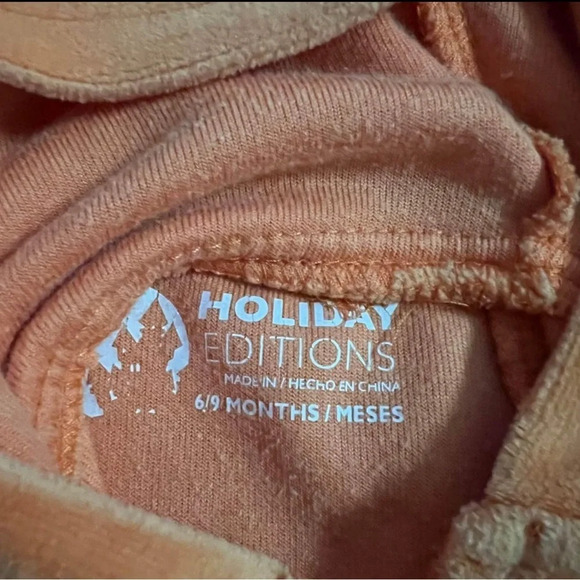 6-9 months soft pumpkin costume footie sleeper - Picture 4 of 7